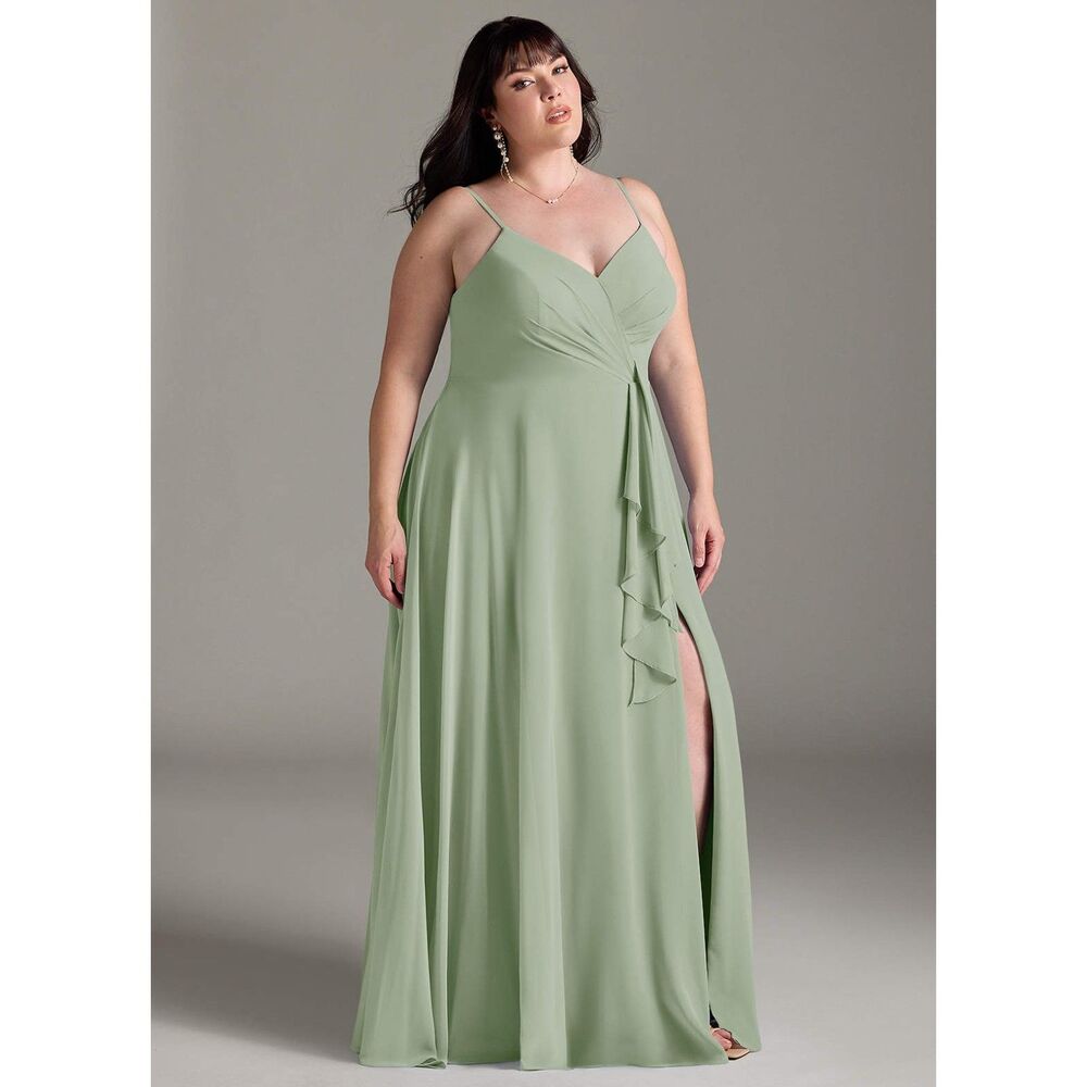 Azazie Akita A-Line Chiffon Dress Size 10